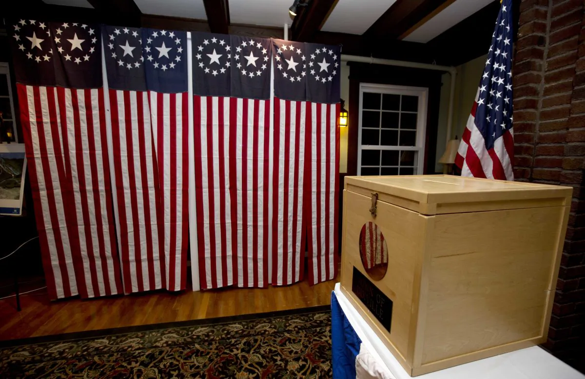 A ballot box is set for residents in Dixville Notch, N.H., on Nov. 7, 2016. (Jim Cole/AP Photo)