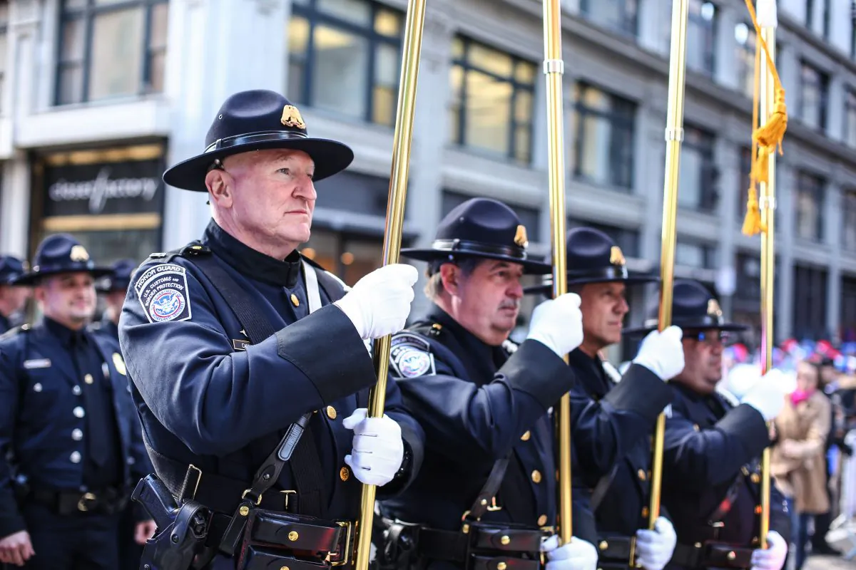 Servicemen march in the Veterans Day Parade in New York on Nov. 11, 2016. (Benjamin Chasteen/Epoch Times)