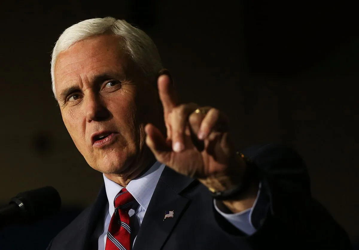 Mike Pence speaks at a rally in Marietta, Ohio on Oct. 25, 2016. (Spencer Platt/Getty Images)