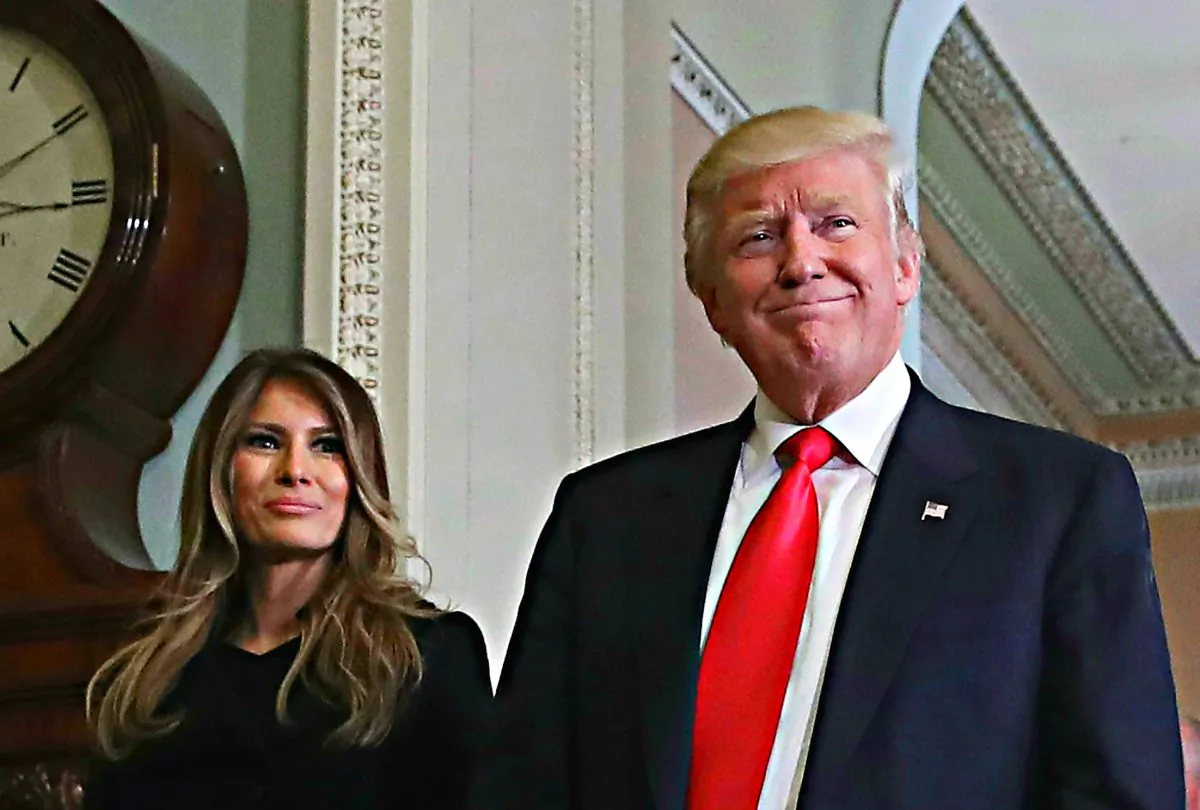 President-elect Donald Trump and his wife Melania Trump walk from a meeting with Senate Majority Leader Mitch McConnell at the U.S. Capitol in Washington, DC on Nov. 10, 2016. (Mark Wilson/Getty Images)