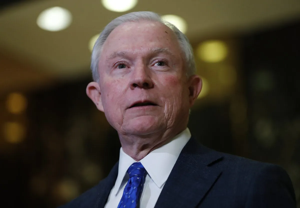 Sen. Jeff Sessions (R-Ala.) speaks to media at Trump Tower in New York on Nov. 17, 2016. President-elect Donald Trump has picked Sessions for the job of attorney general. (AP Photo/Carolyn Kaster)