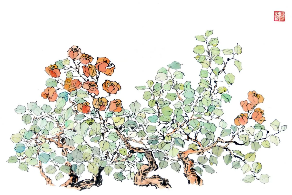 Chinese flower painting by Sun Mingguo/Epoch Times
