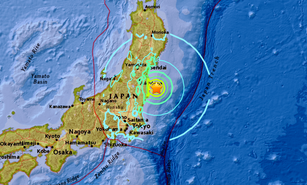 Japan Earthquake Today 6.9Magnitude Hits Near Fukushima, Tsunami