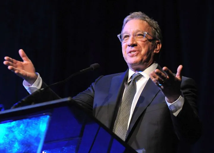 Actor Tim Allen speaks at the Midnight Mission Golden Heart Awards 2013 at the Beverly Wilshire Four Seasons Hotel on May 6, 2013 in Beverly Hills, California.  (Photo by Angela Weiss/Getty Images for The Midnight Mission)