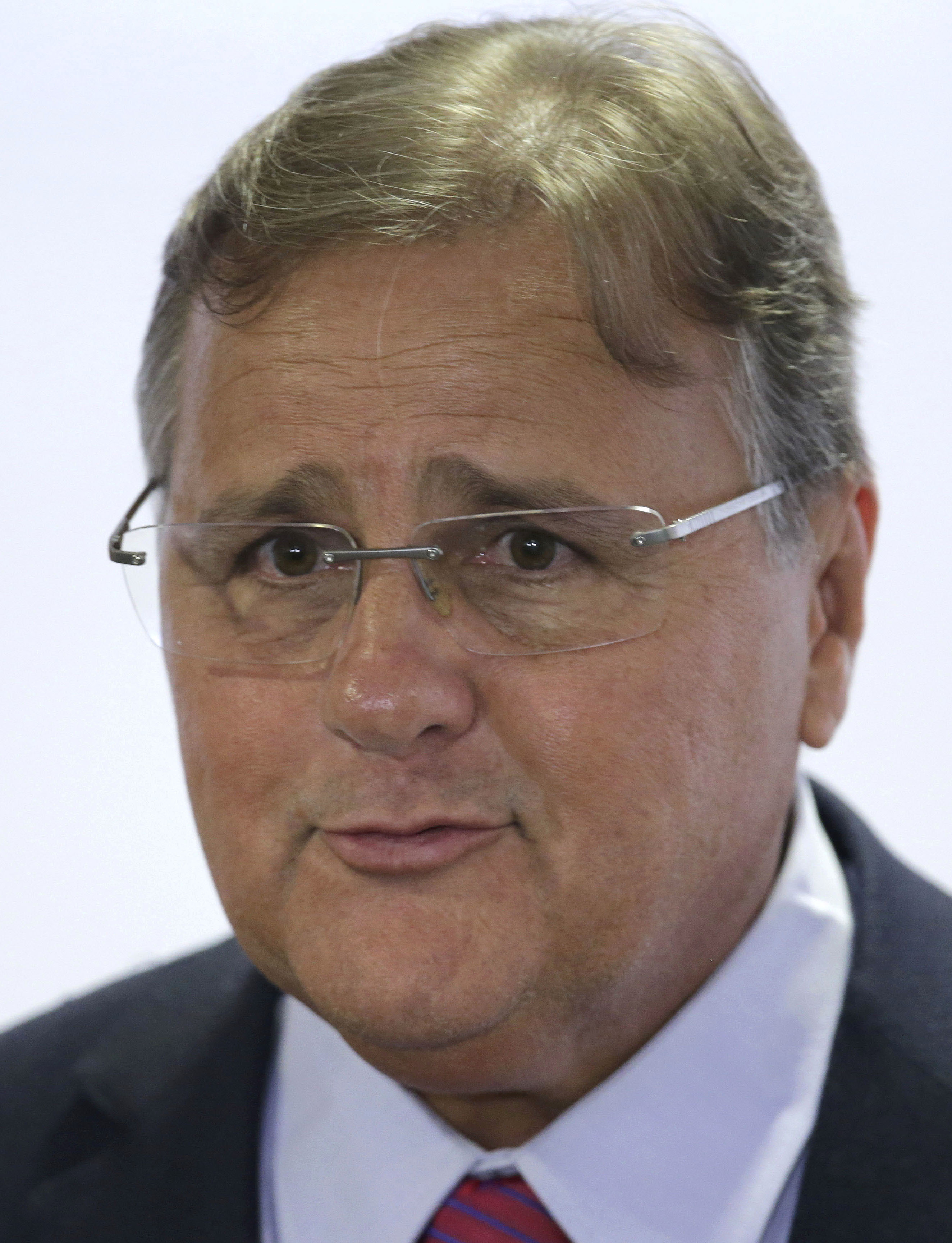 Legislative affairs minister, Geddel Vieira Lima, at the presidential palace in Brasilia, Brazil. (AP Photo/Eraldo Peres)