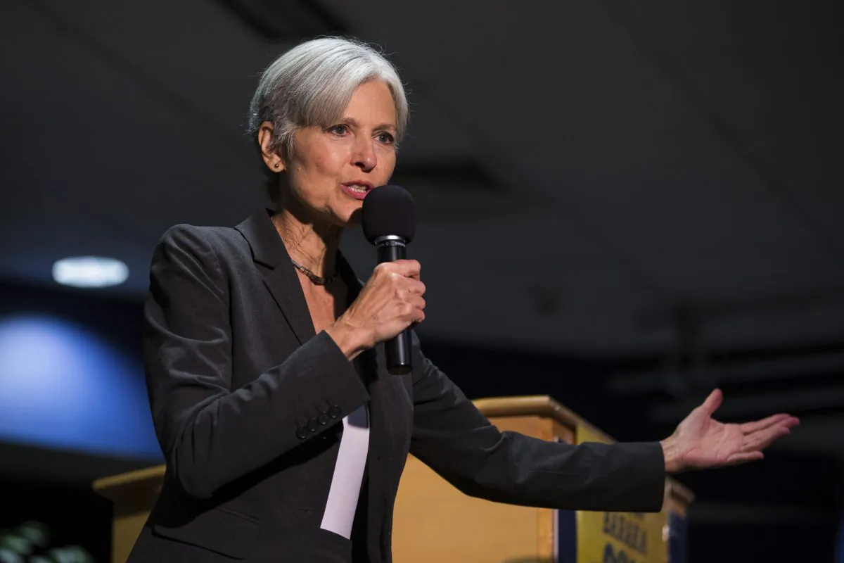 Green Party presidential candidate Jill Stein delivers remarks at Wilkes University in Wilkes-Barre, Pa., in this file photo. (Christopher Dolan/The Citizens' Voice via AP)