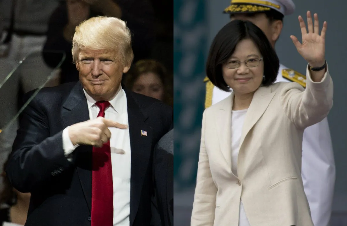President-elect Donald Trump (L) called the Taiwanese President Tsai Ing Wen on Dec. 2.
6:48 PM. (Ty Wright/Getty Images-Ashley Pon/Getty Images)