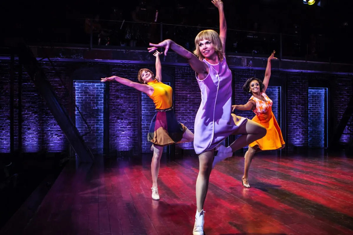 (L–R) Emily Padgett, Sutton Foster, Asmeret Ghebremichael, three taxi dancers hoping for a better life. (Monique Carboni)