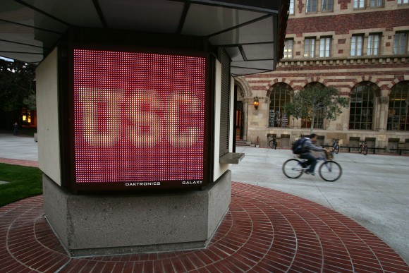 The University of Southern California (USC) campus is seen on March 6, 2007 in Los Angeles, California. (Photo by David McNew/Getty Images)