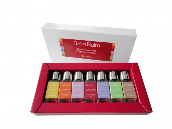 Create your own unique signature scent with the Balm Balm 100% organic Seven Single Note Eau de Parfum Collection. A beautiful box slides open to reveal a rainbow of colour and exquisite scent possibilities. Each of the scents has a character of its own and can be worn alone, combined or layered, to create and reveal your own, personalised, truly unique signature scent. £27 for a set of 7 x 5 ml, thenaturalstore.co.uk