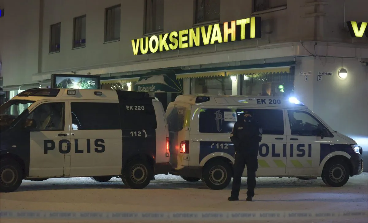 Finnish Police. (Hannu Rissanen/Lehtikuva via AP)