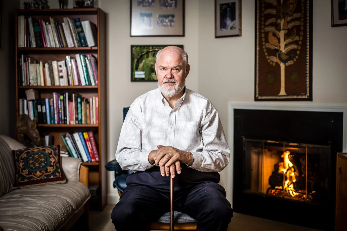 Cornell professor Norman Uphoff, who has been helping farmers around the world by teaching them a new way to grow rice, at this home in Ithaca, N.Y., on Nov. 21. (Benjamin Chasteen/Epoch Times)