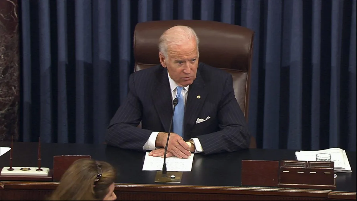 Vice President Joe Biden presides over the Senate at the U.S. Capitol in Washington, on Dec. 5, 2016. (Senate TV via AP)