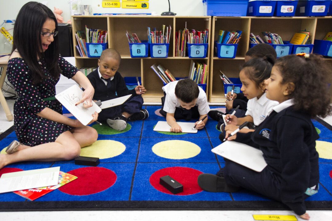 Children play at a charter school. (Benjamin Chasteen/The Epoch Times)