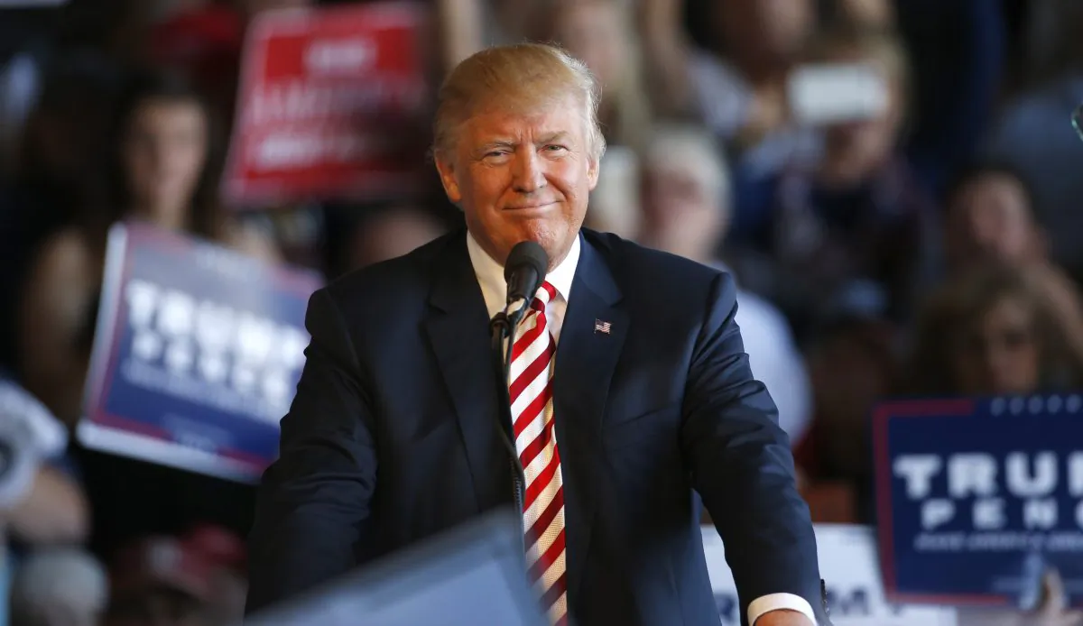 Presidential candidate Donald Trump approaches the podium to speak at a rally in Grand Junction, Colo., on Oct. 18, 2016. (George Frey/Getty Images)