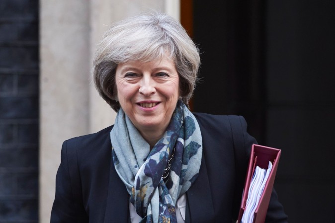 British Prime Minister Theresa May in London on Nov. 16. (NIKLAS HALLE'N/AFP/Getty Images)
