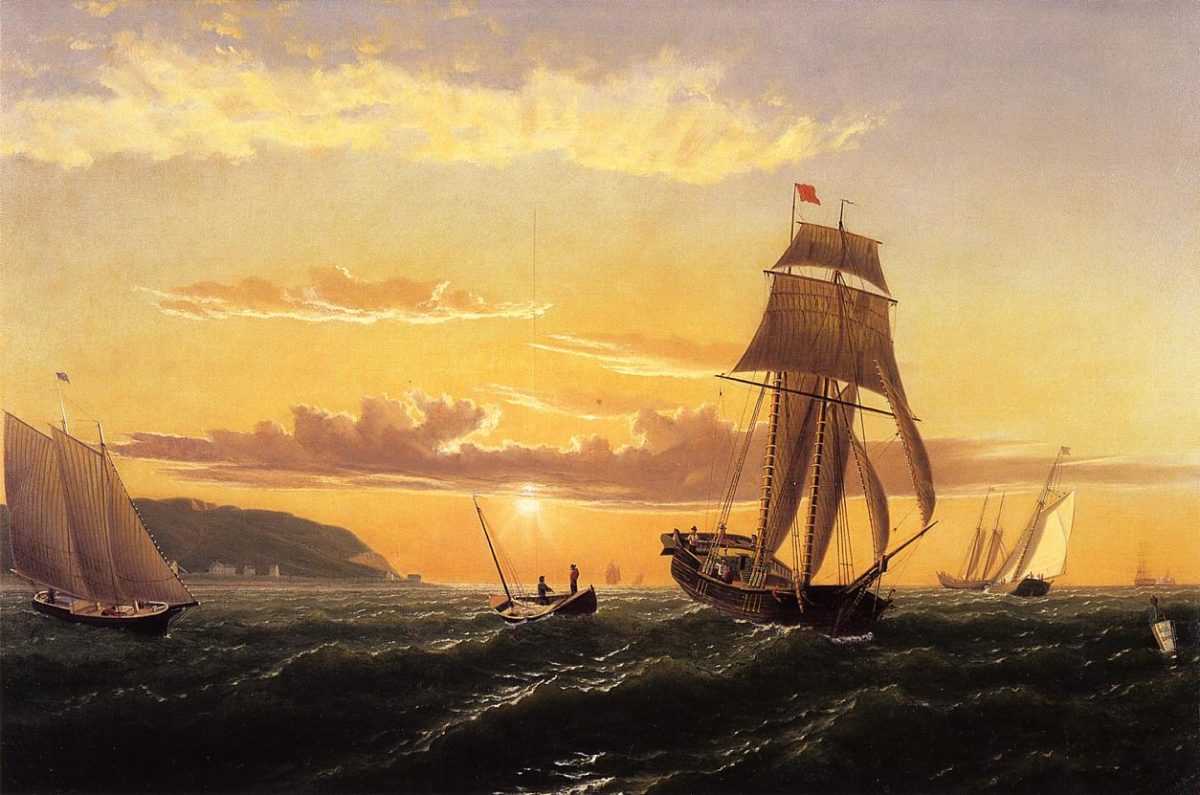 “Sunrise on the Bay of Fundy” by William Bradford (1823-1892)