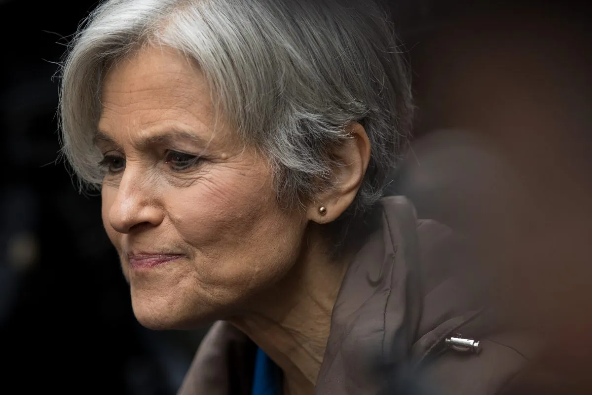 Green Party presidential candidate Jill Stein speaks at a news conference on Fifth Avenue across the street from Trump Tower in New York City on Dec. 5, 2016. Stein, who has launched recount efforts in Michigan and Wisconsin, spoke about demanding a statewide recount on constitutional grounds in Pennsylvania.  (Drew Angerer/Getty Images)