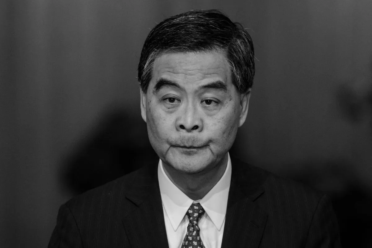 Hong Kong Chief Executive Leung Chun-ying holds a press conference to announce his not seeking re-election in Hong Kong on Dec. 9, 2016. (Anthony Wallace/AFP/Getty Images)