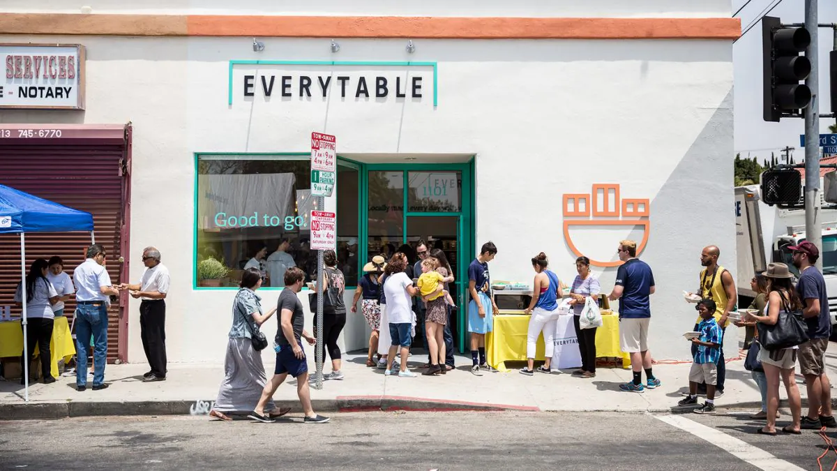 The Everytable first restaurant in South Los Angeles which opened on July 30, 2016. Each restaurant location has different pricing structures depending on the neighborhood. (Everytable)
