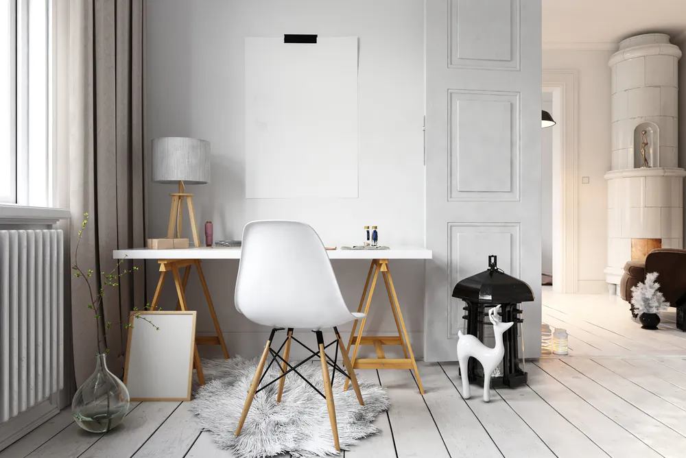 Stylish, simple, and monochromatic is the epitome of Scandinavian-style decorating. (PlusONE/Shutterstock)