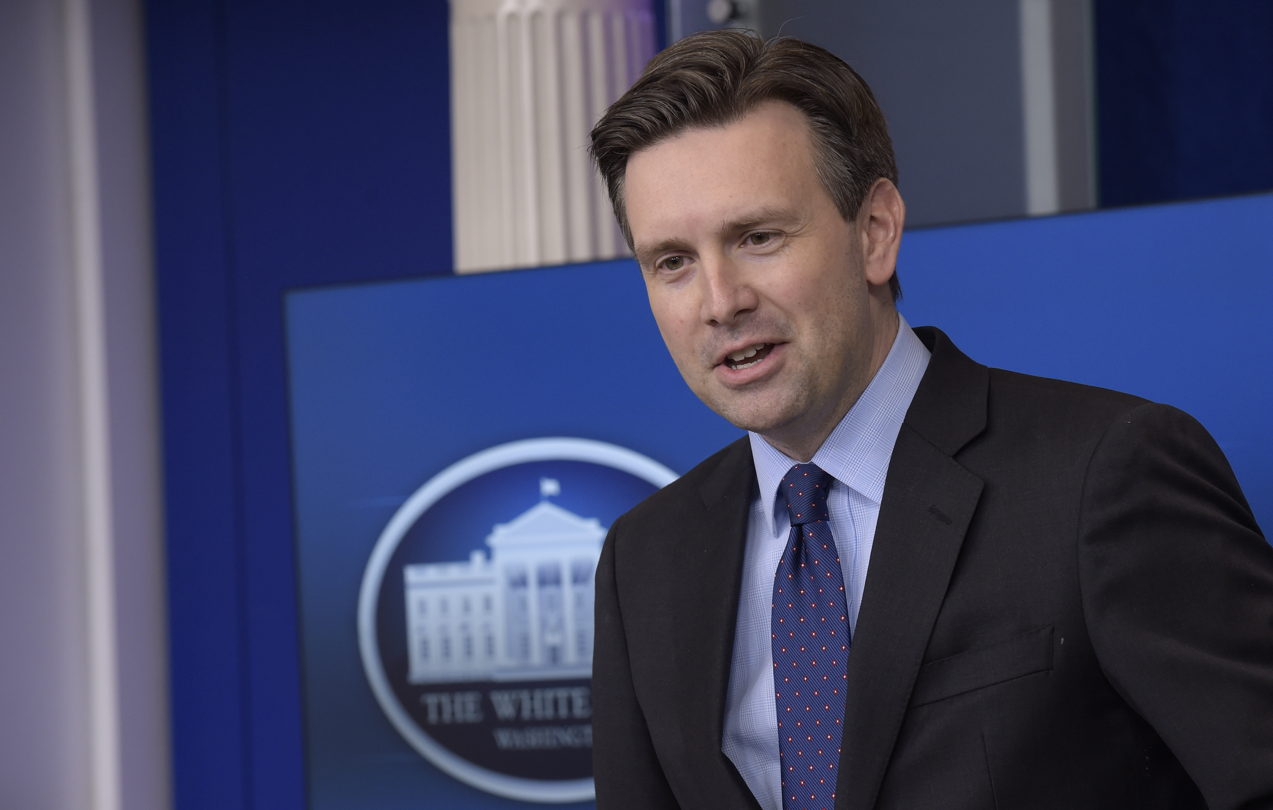 White House press secretary Josh Earnest during the daily briefing at the White House in Washington on Dec. 15, 2016. (AP Photo/Susan Walsh)