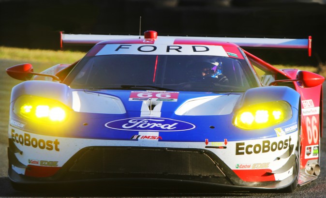Dirk Mueller drives the #66 Ford GT. (Chris Jasurek/Epoch Times)
