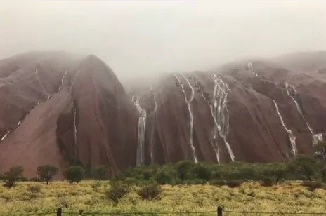 Majestic Waterfalls Emerge at Ayers Rock After Record Rainfall (Video)