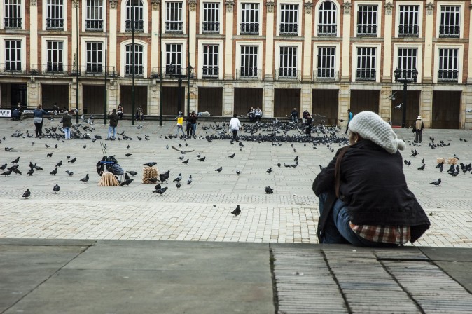 The huge Plaza Bolívar in downtown Bogotá. (Carole Jobin)