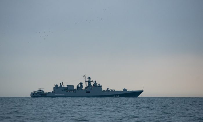 A Russian military ship in a Dec. 27, 2016, file photo. (AP Photo/Viktor Klyushin)