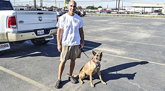 Brad Croft with K-9 Halo. (Courtesy of Brad Croft)