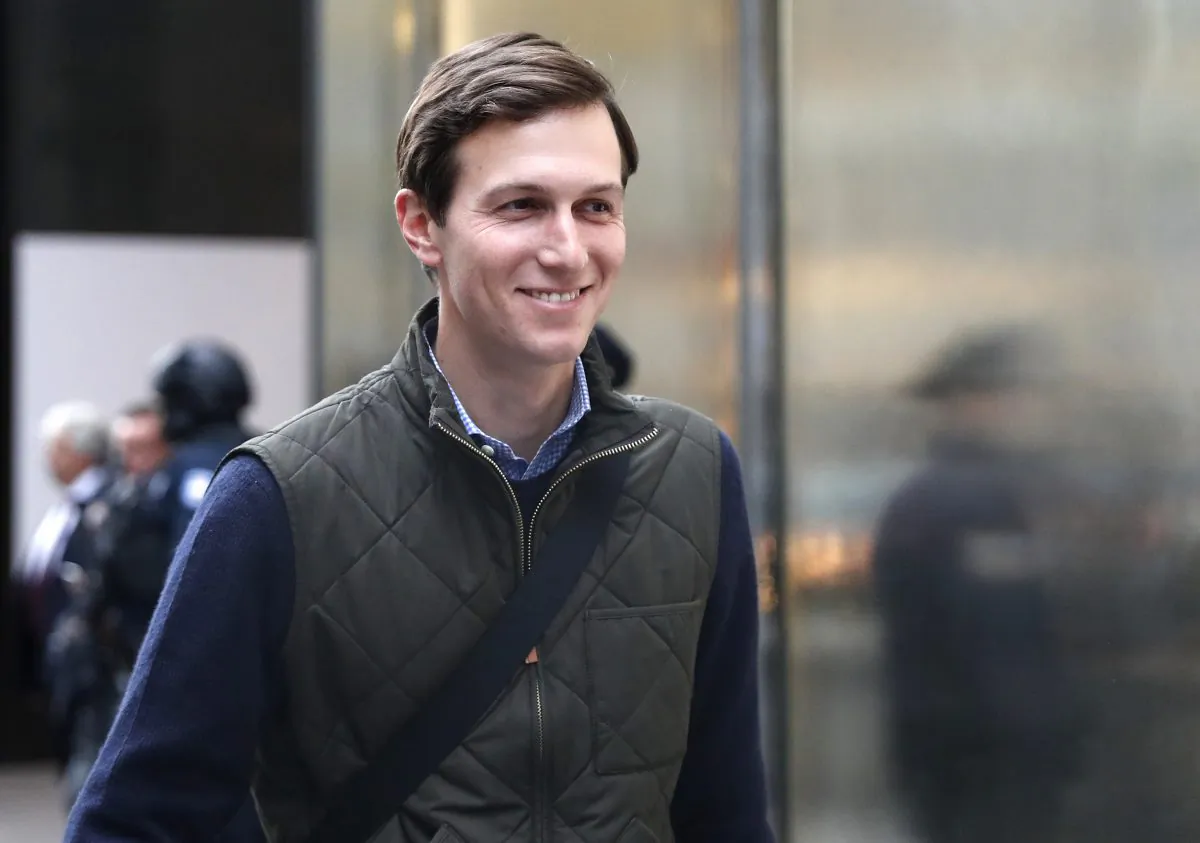 Jared Kushner, son-in-law of of President-elect Donald Trump walks from Trump Tower, in New York on Nov. 14, 2016. Kushner is taking steps to distance himself from his sprawling New York real estate business, in what is the clearest sign yet he is planning to take a position in his father-in-law's administration. (AP Photo/Carolyn Kaster, File)