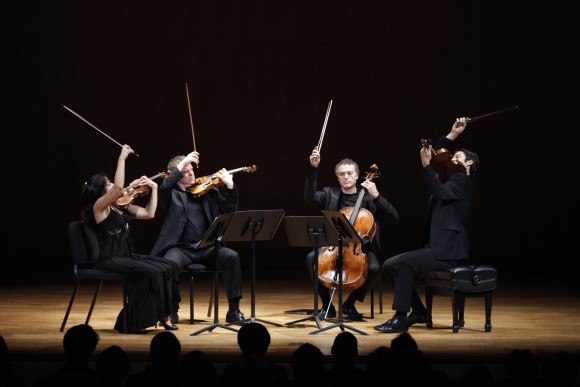 Pacifica Quartet first violinist Simin Ganatra, second violinist Sibbi Berhardsson, violist Masumi Per Rostad, and cellist Brandon Vamos. (Richard Termine)