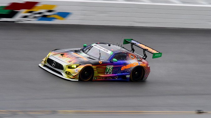 Another shot of the gorgeous SunEnergy1 Mercedes-AMG. Though 19th in class in top speed, the car was seventh in lap time, bespeaking great handling and braking. (Bill Kent/Epoch Times)