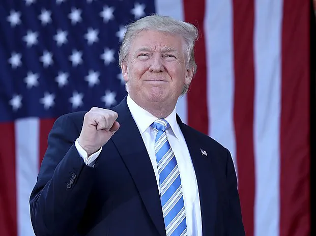 Republican presidential candidate Donald Trump arrives on stage while campaigning at Regent University in Virginia Beach, VA., on Oct. 22, 2016. (Win McNamee/Getty Images)