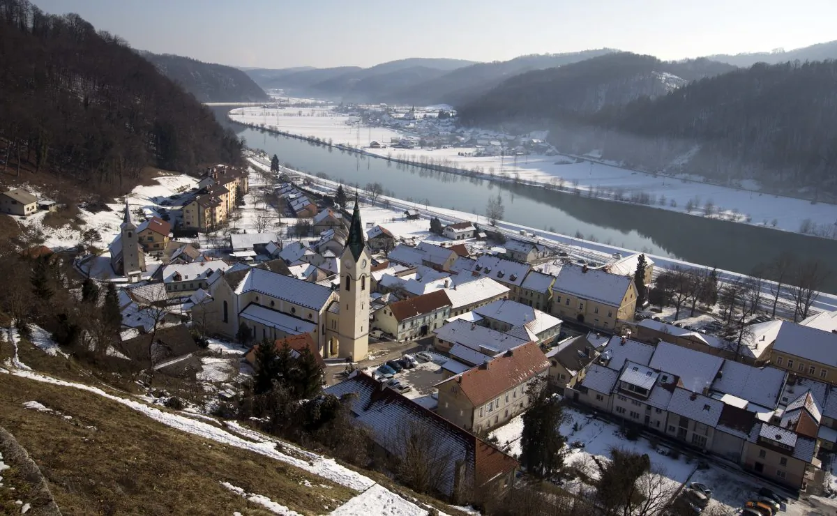 General view of the town of Sevnica, Slovenia on Jan. 20, 2017. (Darko Bandic/AP Photo)