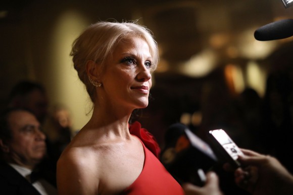 Kellyanne Conway, senior adviser to President-elect Donald Trump, attends the Indiana Society Ball in honor of Vice President-elect Mike Pence in Washington, DC on Jan. 19, 2017. Washington and the entire nation is preparing for the transfer of the United States presidency tomorrow as Trump is sworn in as the 45th president Friday. (Spencer Platt/Getty Images)