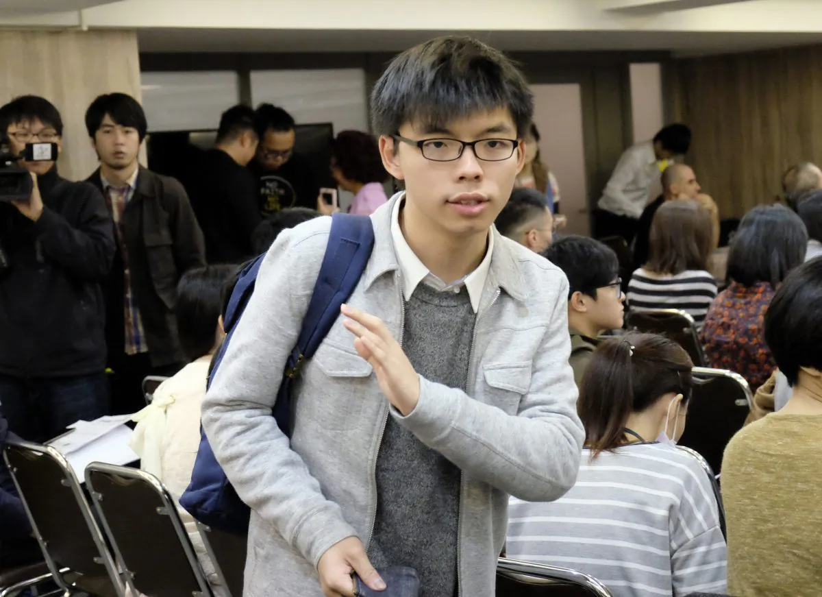 Hong Kong activist-politician Joshua Wong attends a political forum hosted by Taiwan's grassroot New Power Party (NPP) in Taipei on January 8, 2017. A new documentary film about Wong, "Joshua: Teenager vs Superpower," premiered at the Sundance Festival on Jan. 20, 2017. (Sam Yeh/AFP/Getty Images)