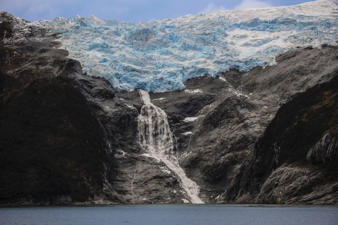 The Romanche glacier to the northeast of the Beagle Channel, along the 230-km "glaciers route" in the Magallanes y Antartica Chilena region in southern Chile, on April 21. (MARTIN BERNETTI/AFP/Getty Images)