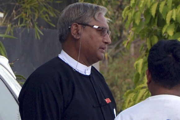 In this Feb. 28, 2016, photo, Ko Ni, a legal adviser for Myanmar's ruling National League for Democracy and a prominent member of Myanmar's Muslim minority, is photographed in Naypyitaw, Myanmar. A gunman killed a legal adviser for Myanmar's ruling National League for Democracy on Sunday, Jan. 29, 2017, shooting the lawyer in the head at close range as he walked out of the Yangon airport, the government said. (AP Photo/Aung Shine Oo)