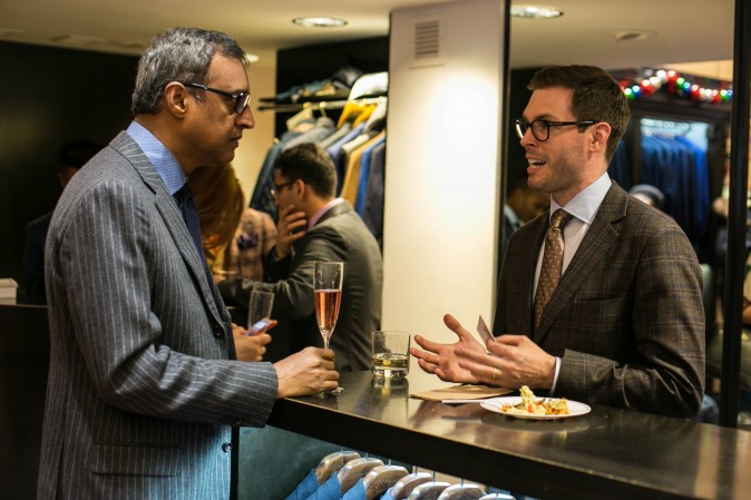 Eredi Pisanò boutique celebrating 15 years on Madison Avenue in New York on Dec. 21, 2016. (Benjamin Chasteen/Epoch Times)