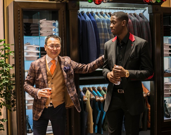 Eredi Pisanò boutique celebrating 15 years on Madison Avenue in New York on Dec. 21, 2016. (Benjamin Chasteen/Epoch Times)