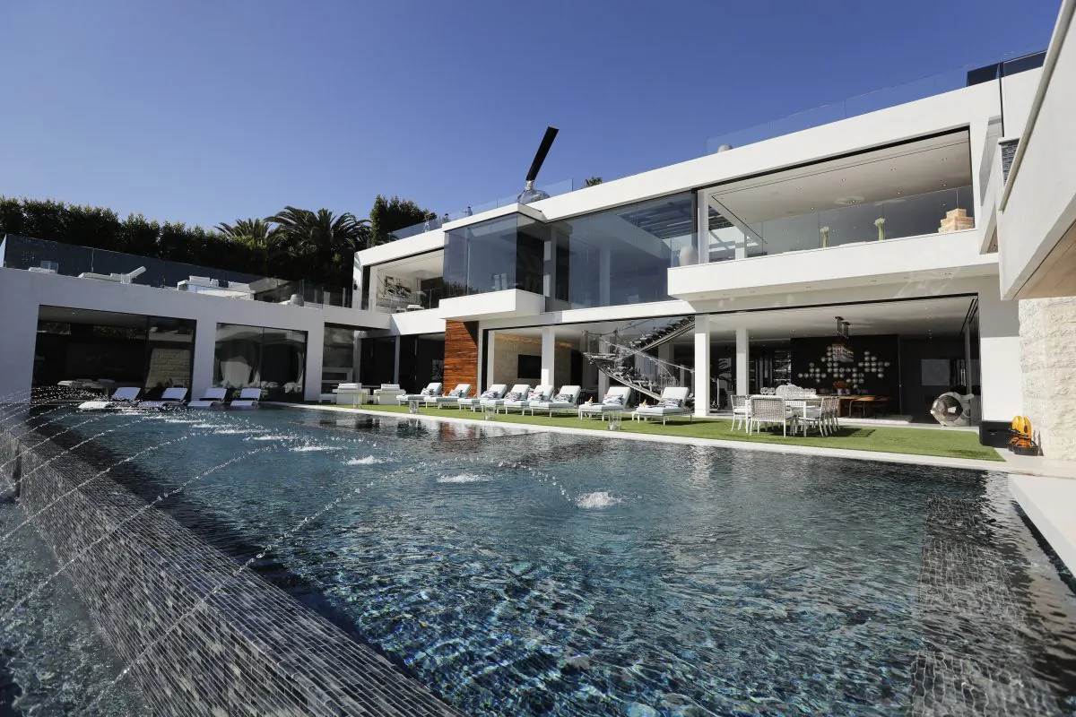 An 85-foot infinity swimming pool at "The One" mansion in the Bel-Air area of Los Angeles. (Jae C. Hong/AP Photo)