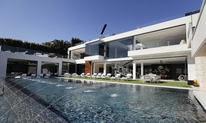 An 85-foot infinity swimming pool at "The One" mansion in the Bel-Air area of Los Angeles. (Jae C. Hong/AP Photo)