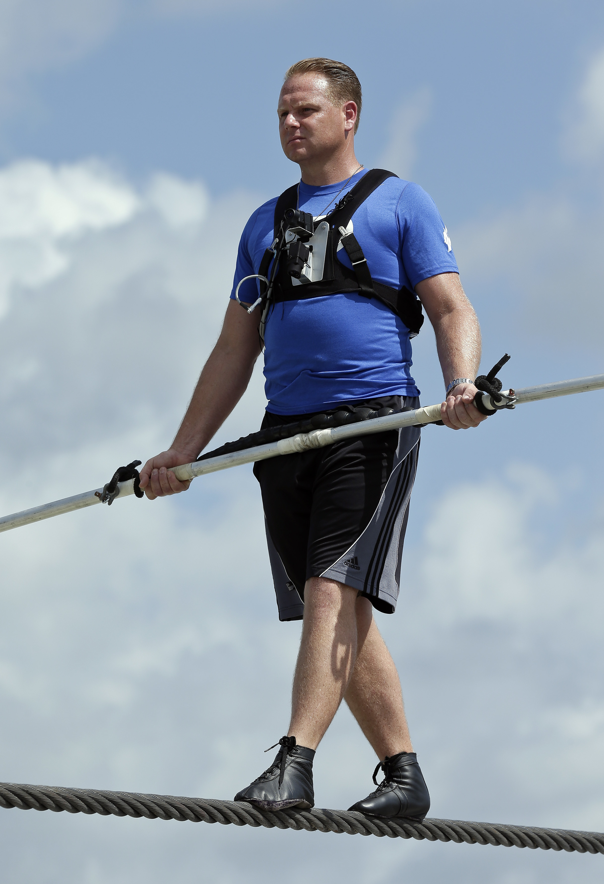Nik Wallenda practices in Sarasota, FL., in this file photo. (AP Photo/Chris O'Meara)