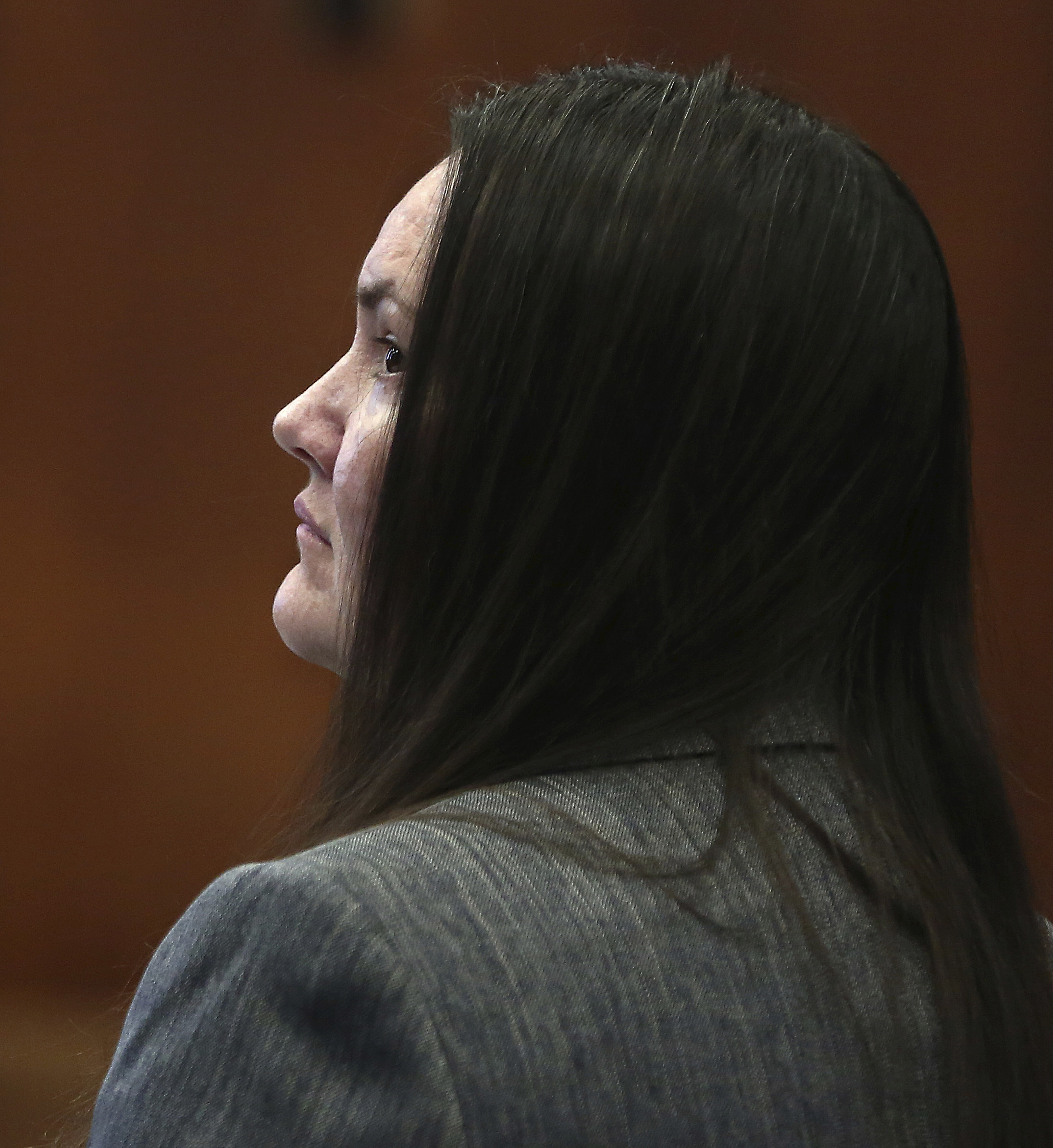 Rachelle Bond appears at Suffolk Superior Court in Boston. (Pat Greenhouse/The Boston Globe via AP, Pool)