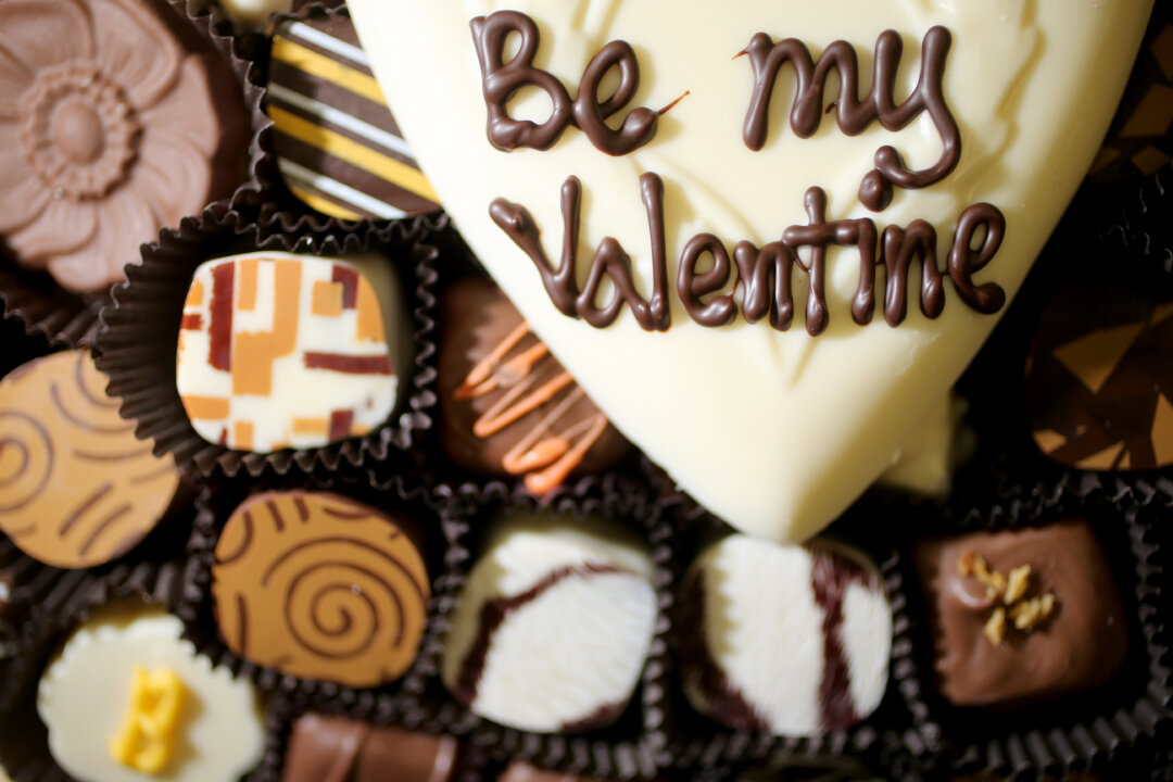 Valentine's Day chocolate treats are displayed at the Le Chocolatier fine chocolate store as they prepare for a Valentine's day rush on February 12, 2014 in North Miami, Florida. (Photo by Joe Raedle/Getty Images)