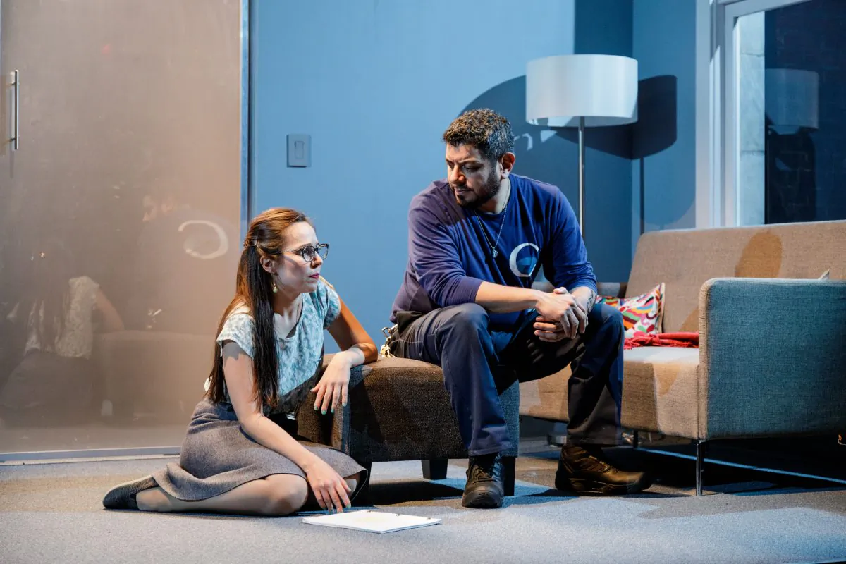 Lucia (Annie Dow) and Abel (Eddie Martinez) in Tanya Saracho's “Fade.” (James Leynse)