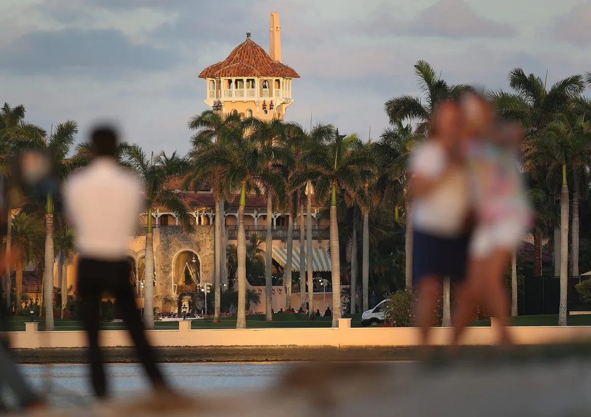 The Mar-a-Lago Resort is seen where President Donald Trump is hosting Japanese Prime Minister Shinzo Abe in West Palm Beach, Florida, on Feb. 11, 2017. The two are scheduled to get in a game of golf as well as discuss trade issues. (Joe Raedle/Getty Images)