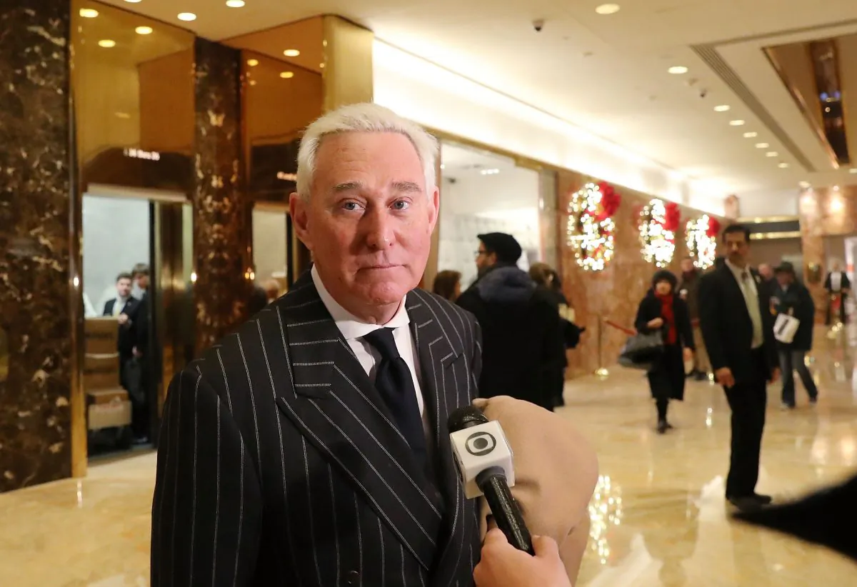 Roger Stone speaks to the media at Trump Tower in New York City on Dec. 6, 2016. (Spencer Platt/Getty Images)